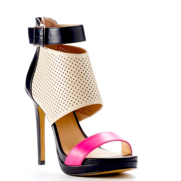 Pink, Cream & Black Juicy Couture Heels - Picture 1 of 5